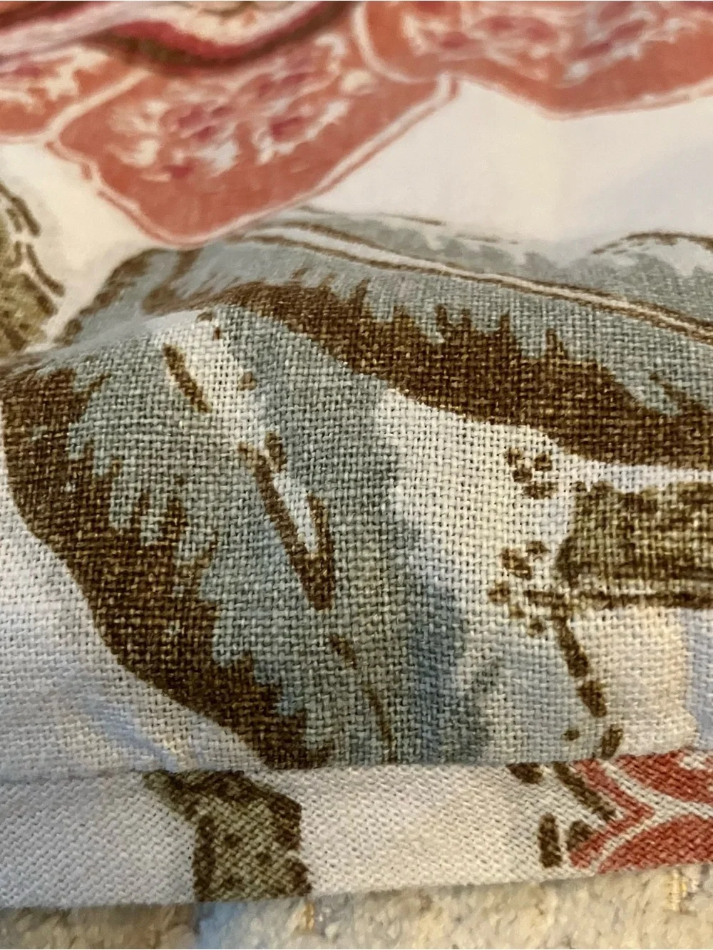 3 Pottery Barn Cynthia Palampore Linen Blend Pillow Shams Euro Floral Set 20x26”